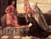 TIZIANO Vecellio Pope Alexander IV Presenting Jacopo Pesaro to St Peter nwt oil painting